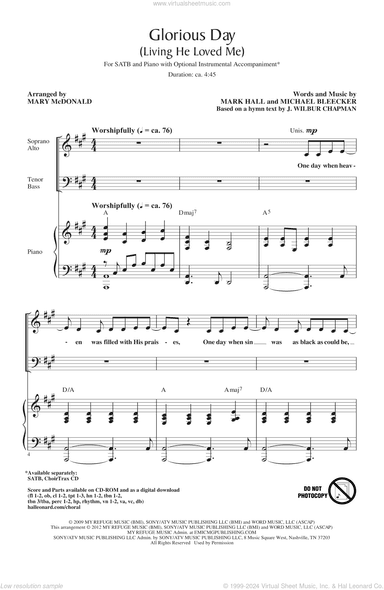 Glorious Day (Living He Loved Me) (arr. Mary McDonald)
