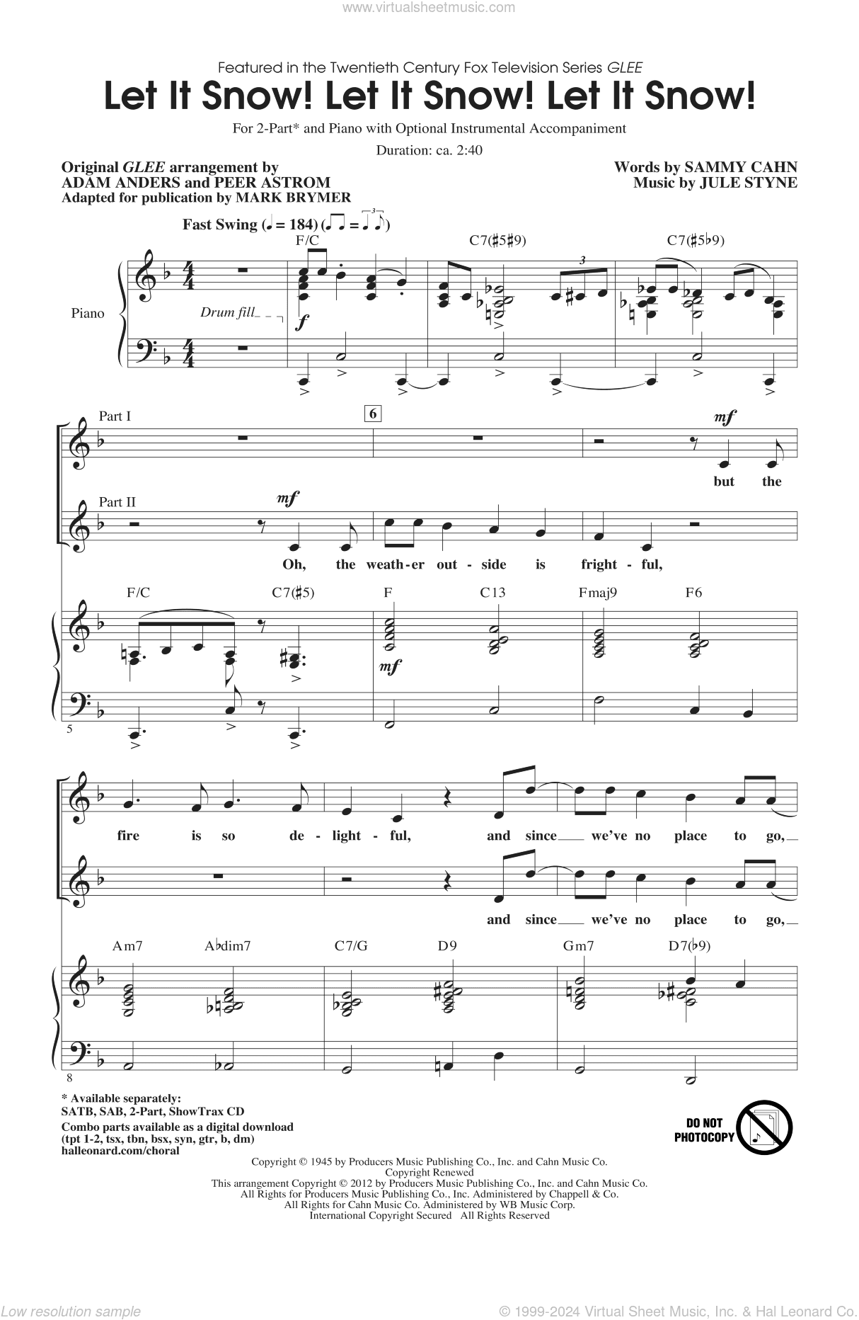 Let It Snow! Let It Snow! Let It Snow! (adapted by Mark Brymer)