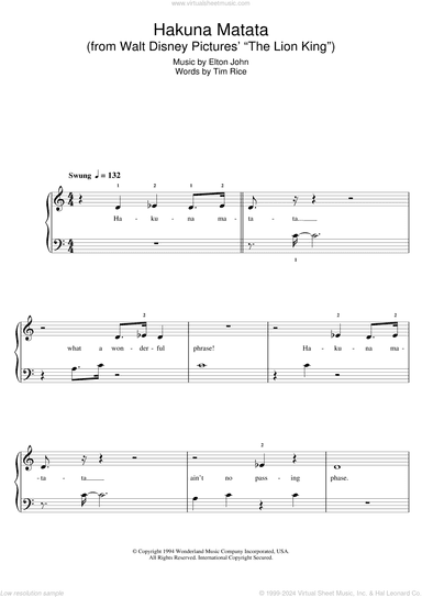 Hakuna Matata (from The Lion King)