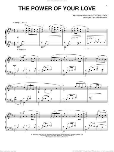 The Power Of Your Love (arr. Phillip Keveren)