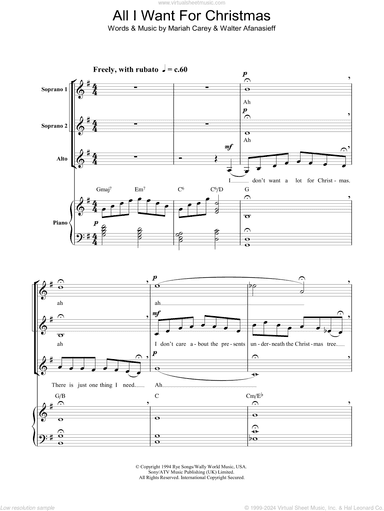 All I Want For Christmas Is You (arr. Berty Rice)