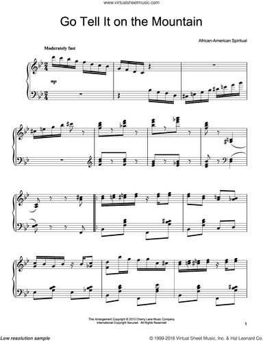 Go, Tell It On The Mountain [Ragtime version]