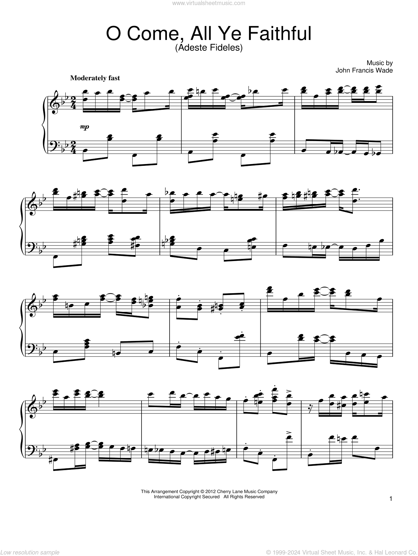 O Come, All Ye Faithful (Adeste Fideles) [Ragtime version]