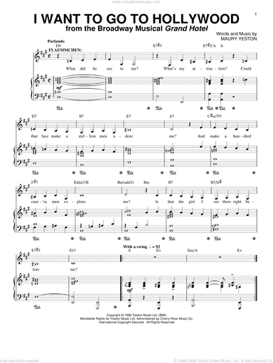I Want To Go To Hollywood (from Grand Hotel: The Musical)