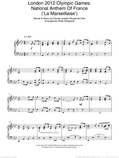 London 2012 Olympic Games: National Anthem Of France ('La Marseillaise')
