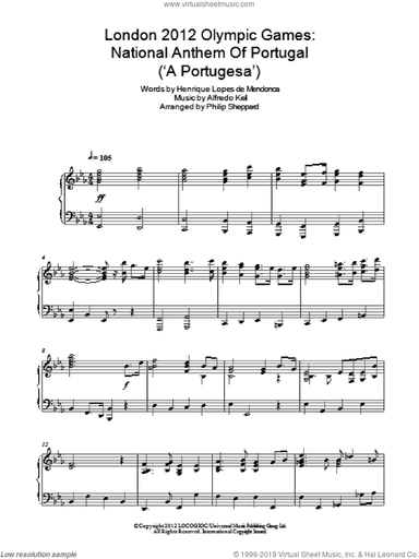 london 2012 Olympic Games: National Anthem Of Portugal ('A Portugesa')