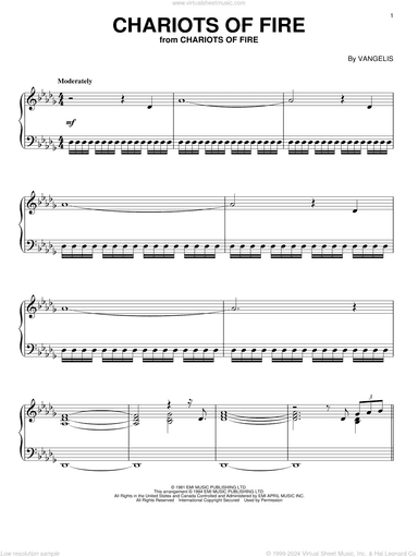 Chariots Of Fire, (intermediate)