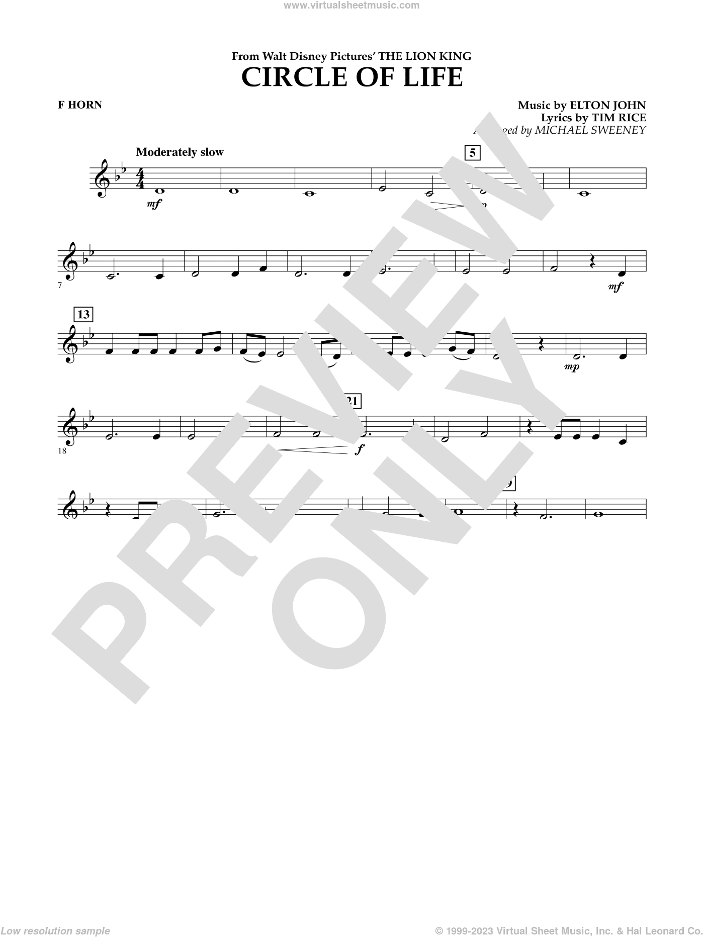 Circle of Life (from The Lion King) (arr. Michael Sweeney)