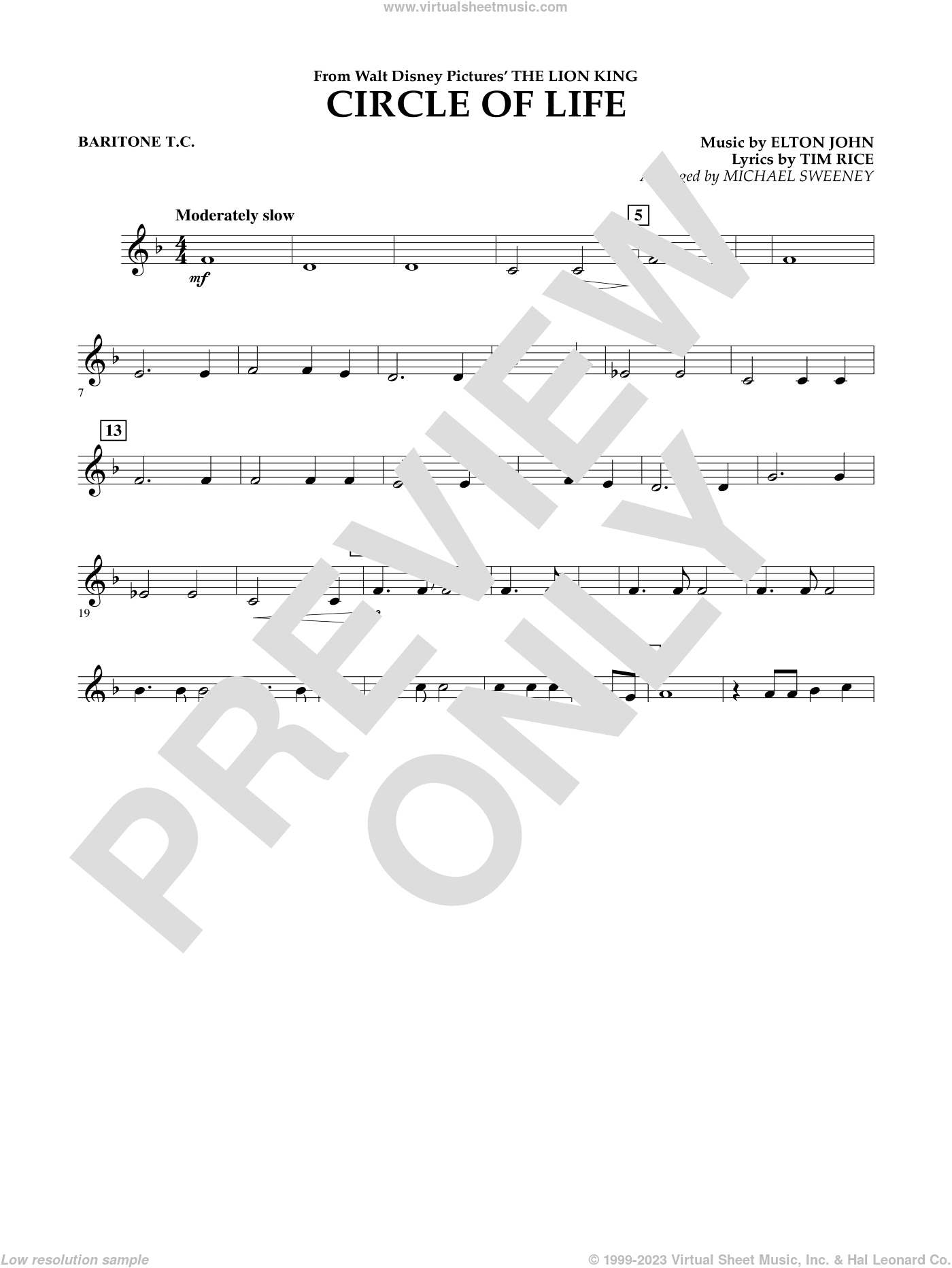 Circle of Life (from The Lion King) (arr. Michael Sweeney)