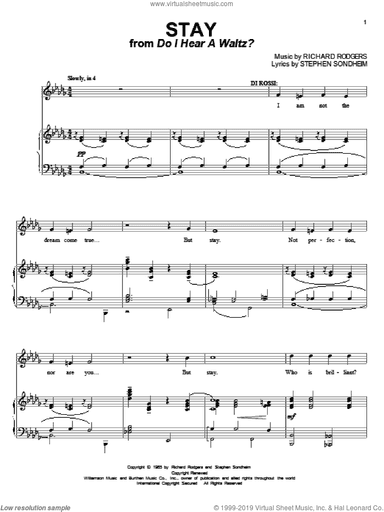 Stay (from Do I Hear A Waltz?)