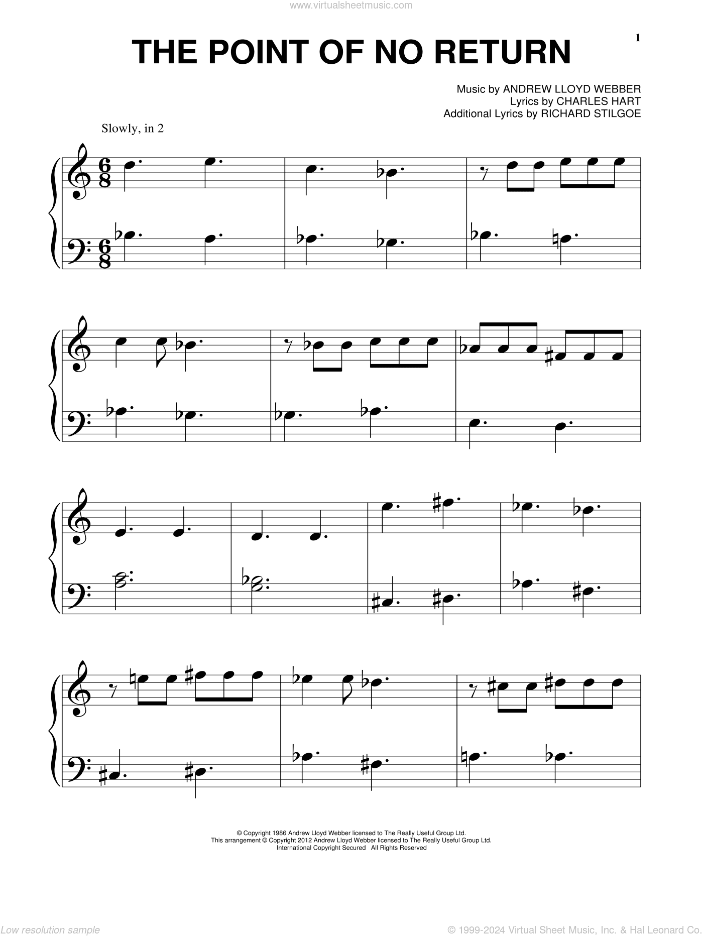 The Point Of No Return (from The Phantom Of The Opera)
