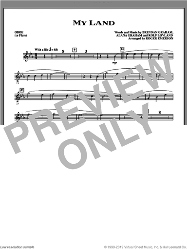 My Land (arr. Roger Emerson) (complete set of parts)