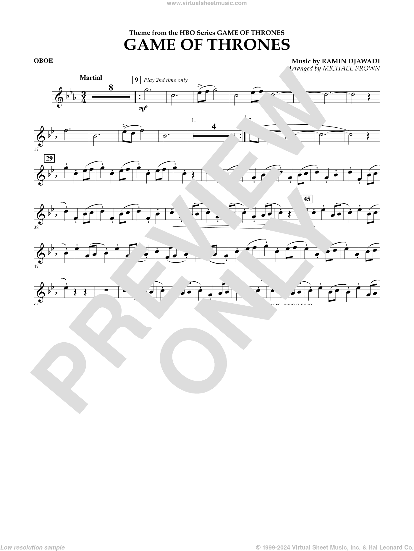 Game Of Thrones (arr. Michael Brown)