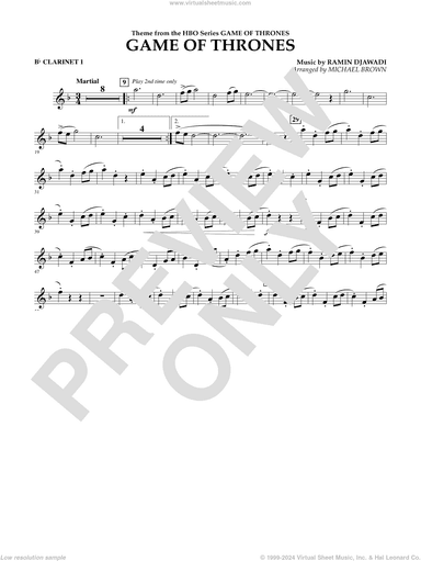 Game Of Thrones (arr. Michael Brown)