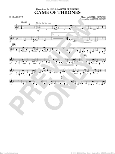 Game Of Thrones (arr. Michael Brown)