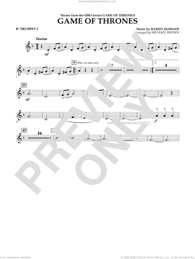 Game Of Thrones (arr. Michael Brown)