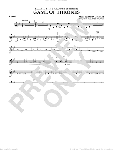 Game Of Thrones (arr. Michael Brown)