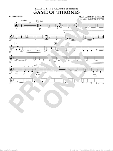 Game Of Thrones (arr. Michael Brown)