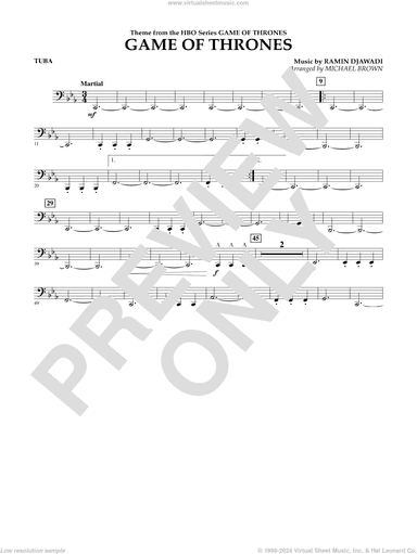 Game Of Thrones (arr. Michael Brown)