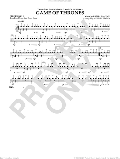 Game Of Thrones (arr. Michael Brown)