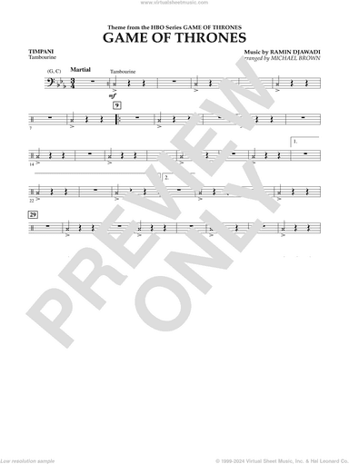 Game Of Thrones (Arr. Michael Brown)
