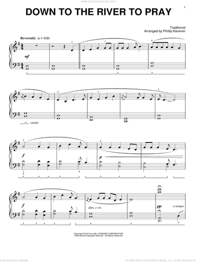 Down To The River To Pray (arr. Phillip Keveren)