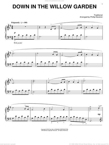 Down In The Willow Garden (arr. Phillip Keveren)