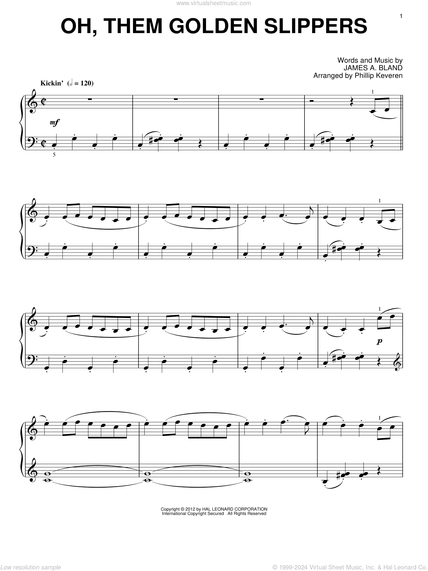 Oh, Them Golden Slippers (arr. Phillip Keveren)