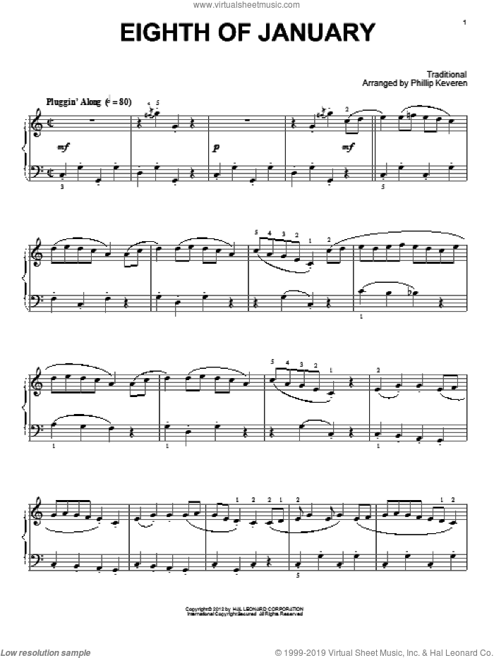 Eighth Of January (arr. Phillip Keveren)