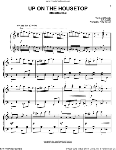 Up On The Housetop [Ragtime version] (arr. Phillip Keveren)