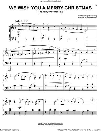 We Wish You A Merry Christmas [Ragtime version] (arr. Phillip Keveren)