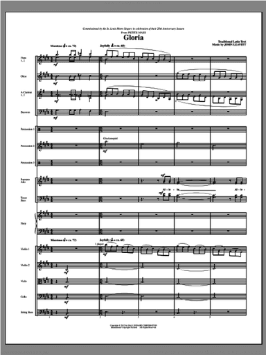 Gloria (from Petite Mass) (complete set of parts)