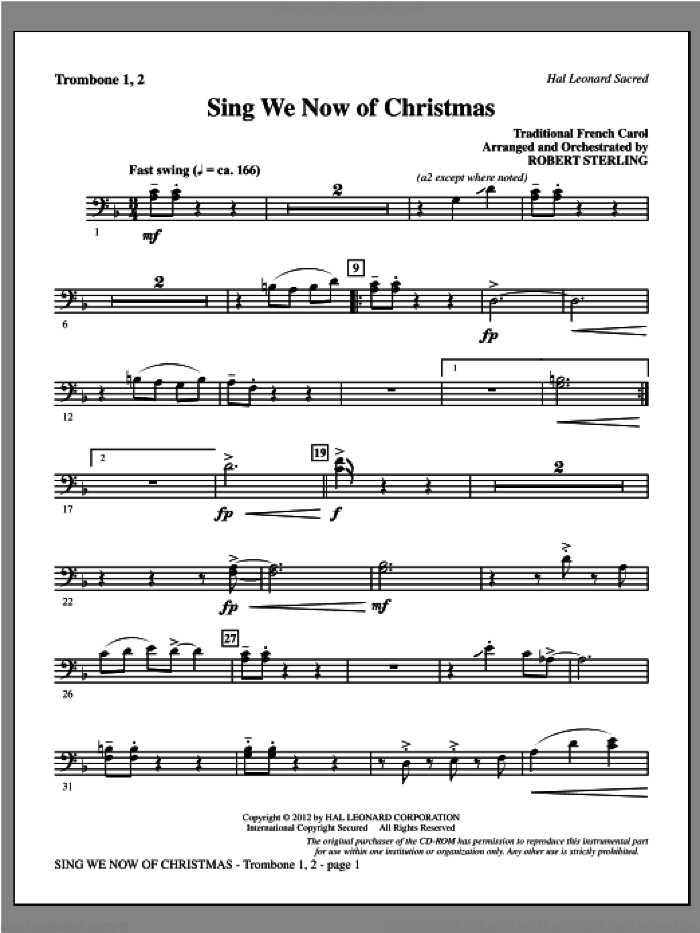 Sing We Now Of Christmas