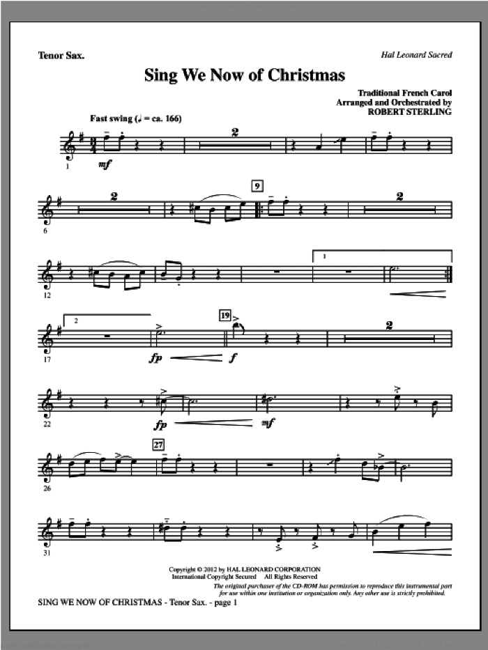 Sing We Now Of Christmas