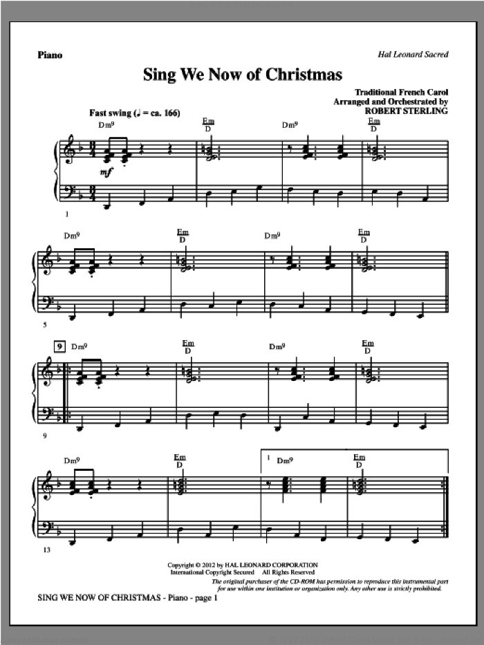 Sing We Now Of Christmas