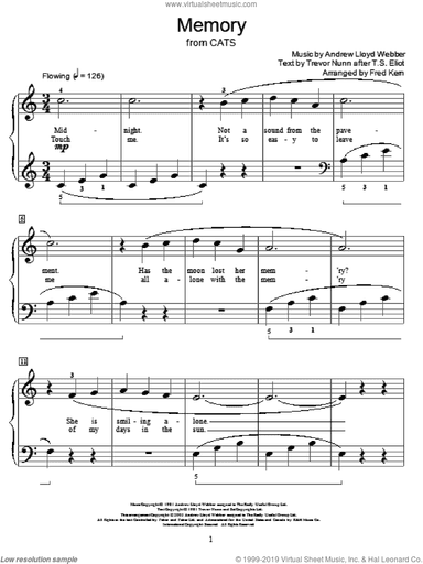 Memory (from Cats) (arr. Fred Kern)