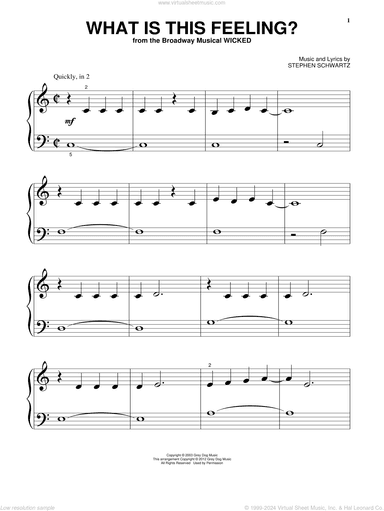 What Is This Feeling? (from Wicked), (beginner)