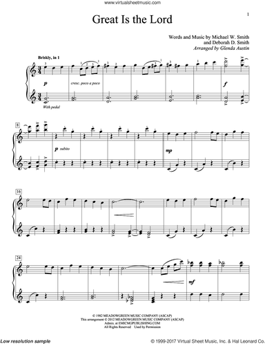 Great Is The Lord (arr. Glenda Austin)