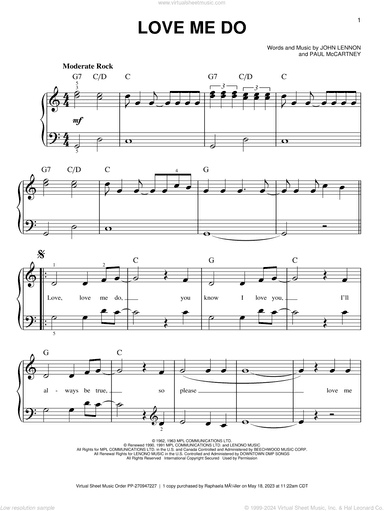 Love Me Do, (beginner)