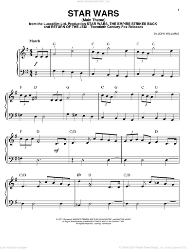 Star Wars (Main Theme), (easy) (Main Theme)