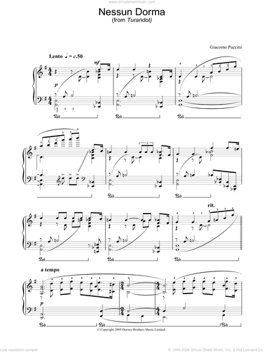 Nessun Dorma (from Turandot)