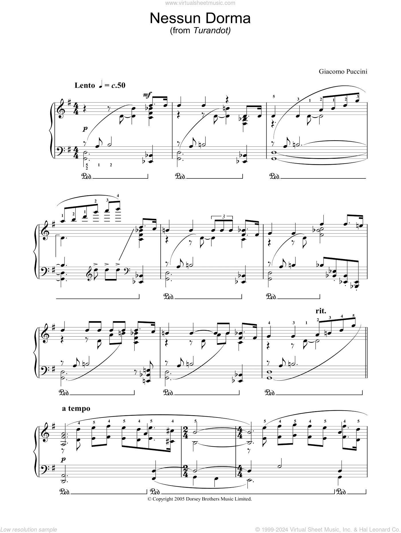 Nessun Dorma (from Turandot)