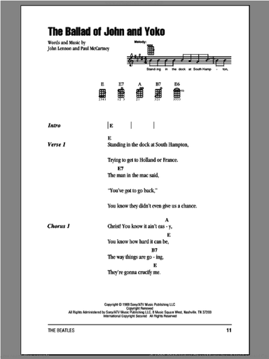 The Ballad Of John And Yoko