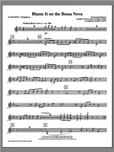 Blame It On The Bossa Nova (complete set of parts)
