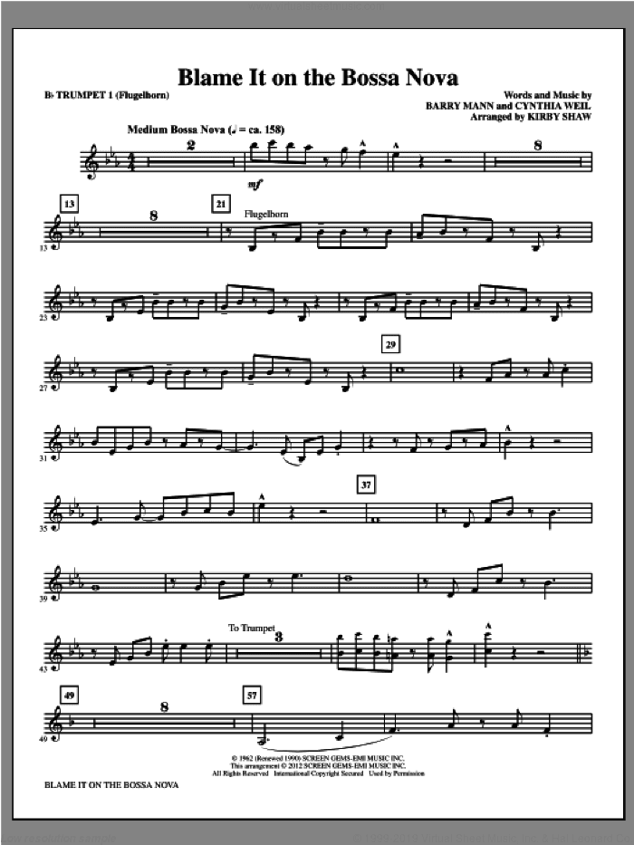 Blame It On The Bossa Nova (complete set of parts)