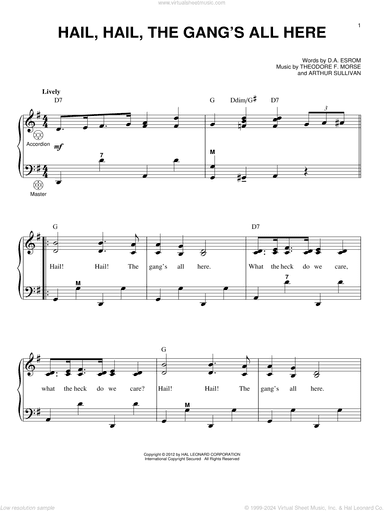 Hail, Hail, The Gang's All Here (arr. Gary Meisner)