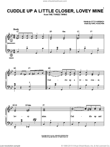 Cuddle Up A Little Closer, Lovey Mine (arr. Gary Meisner)
