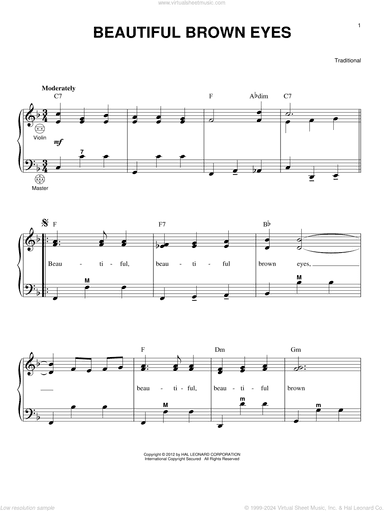 Beautiful Brown Eyes (arr. Gary Meisner)
