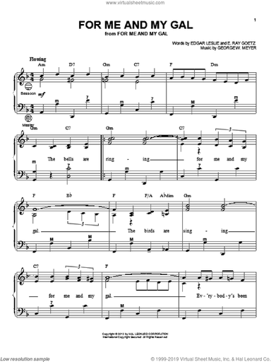 For Me And My Gal (arr. Gary Meisner)