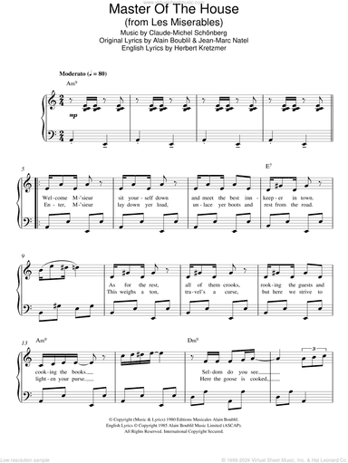 Master Of The House (from Les Miserables)